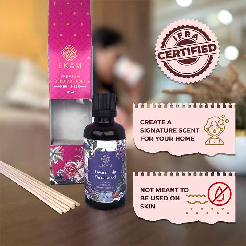 Lavender & Sandalwood 50ml Reed Diffuser Refill Gift Box - Image 5