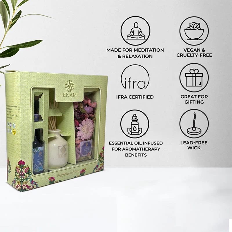 Lavender & Sandalwood Reed Diffuser & Potpourri Gift Set - Image 4
