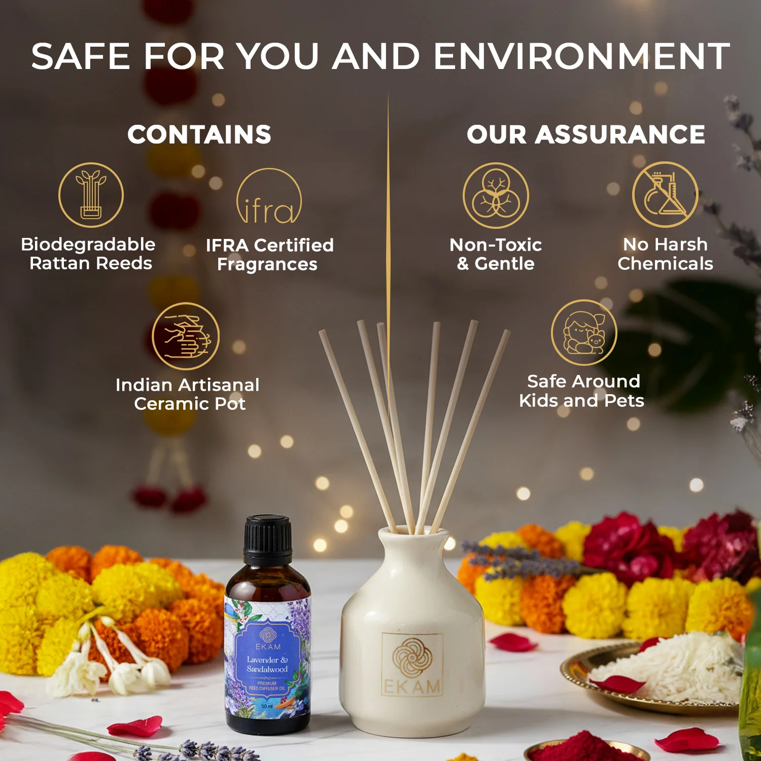 Lavender & Sandalwood Reed Diffuser Set - Image 3