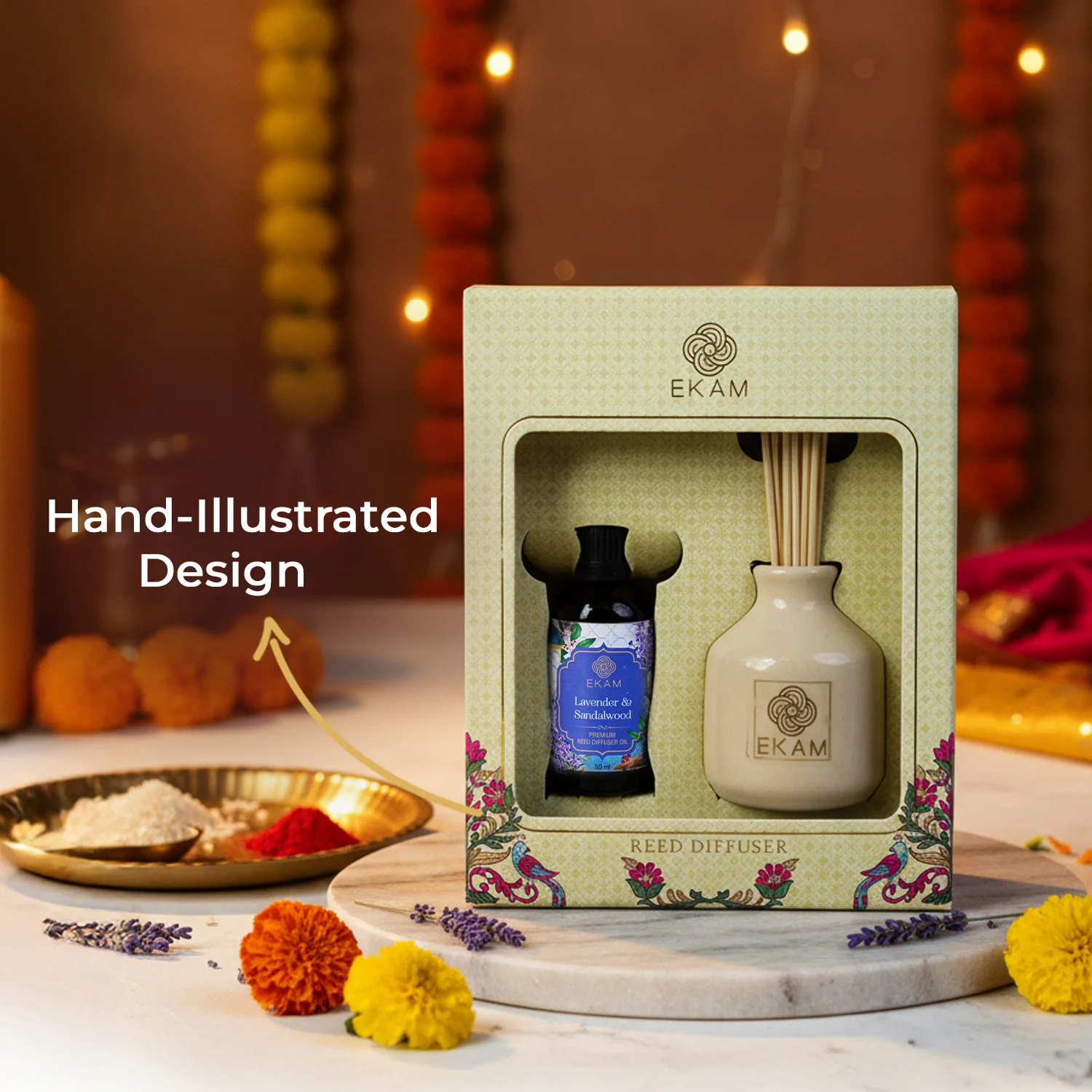 Lavender & Sandalwood Reed Diffuser Set - Image 4
