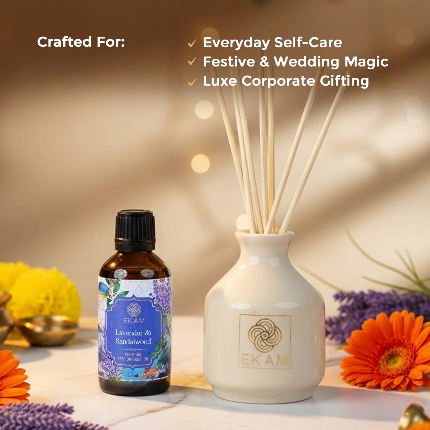 Lavender & Sandalwood Reed Diffuser Set - Image 5