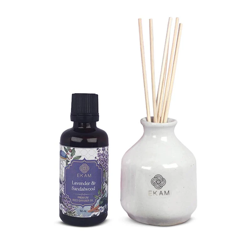 Lavender & Sandalwood Reed Diffuser Gift Set - Image 3