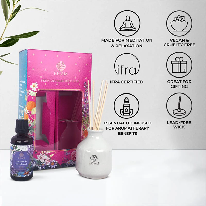 Lavender & Sandalwood Reed Diffuser Gift Set - Image 5