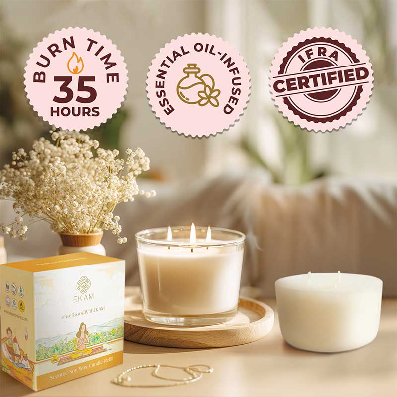 Lavender Scented 3 Wick Refill Candle - Image 2