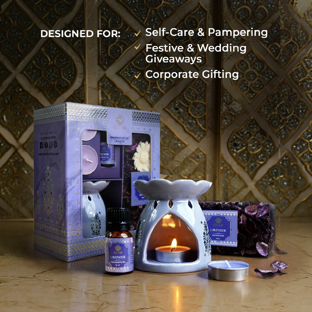 Lavender Scented Fragrance Gift Set Box| Festive Sheesh Mahal Collection, 2025-26 - Image 3