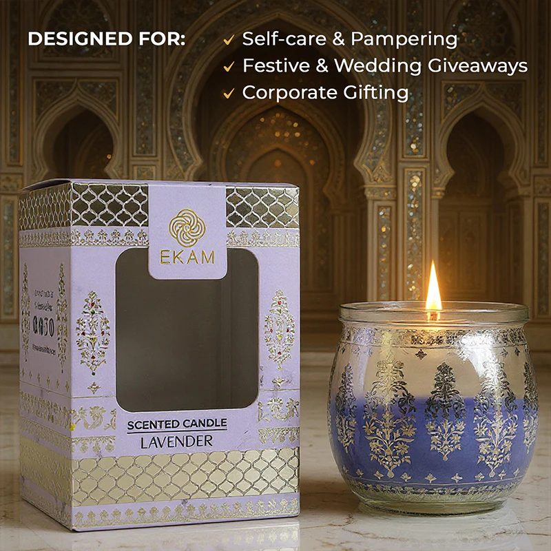Lavender Scented Jar Candle, 28.5 g| Festive Sheesh Mahal Collection, 2025-26 - Image 3