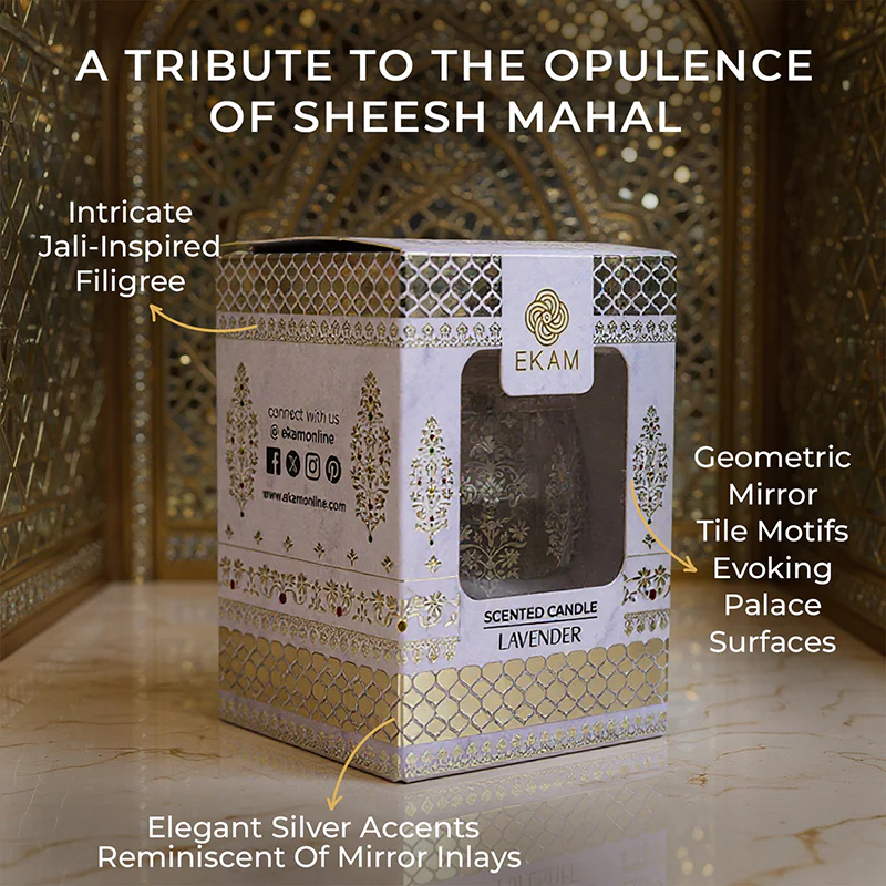 Lavender Scented Jar Candle, 28.5 g| Festive Sheesh Mahal Collection, 2025-26 - Image 4