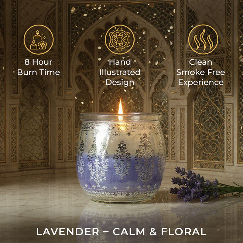 Lavender Scented Jar Candle, 28.5 g| Festive Sheesh Mahal Collection, 2025-26 - Image 5