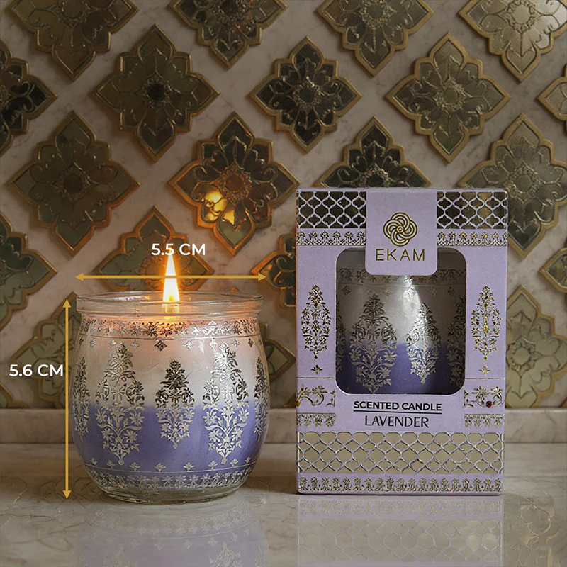Lavender Scented Jar Candle, 28.5 g| Festive Sheesh Mahal Collection, 2025-26 - Image 6