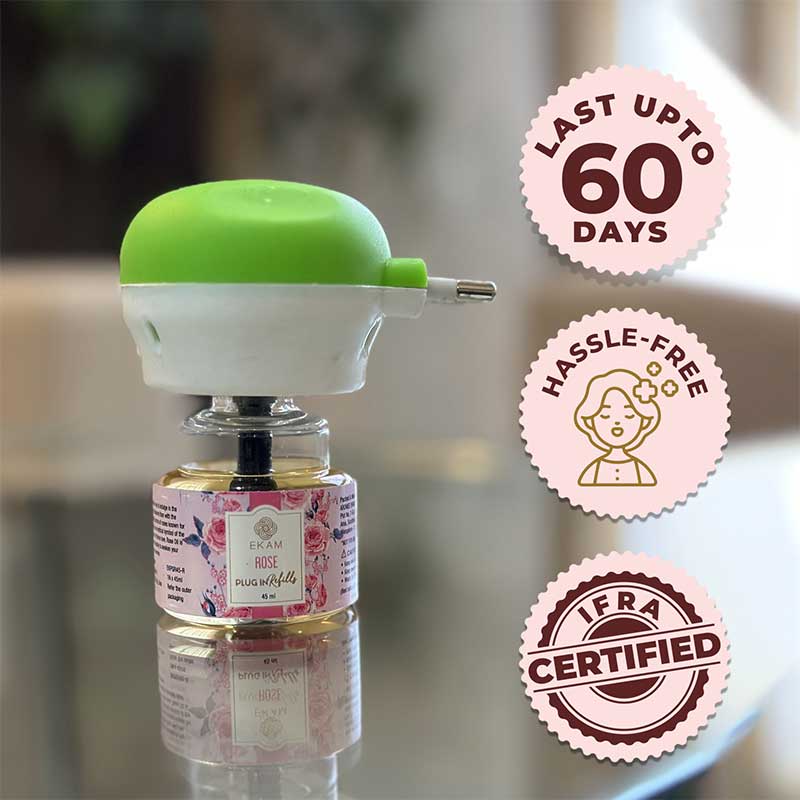 Lavender Scented Plug In Kit and 3-pack Refill Combo of Rose, Lemongrass, & Jasmine Fragrances - Image 5