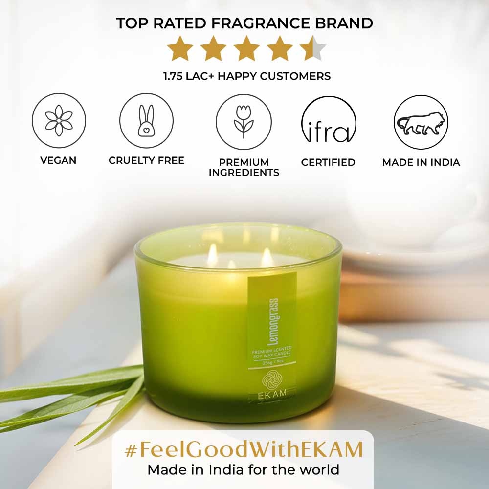 Lemongrass 3 Wick Scented Candle - Image 9