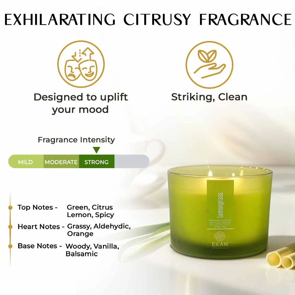 Lemongrass 3 Wick Scented Candle - Image 5
