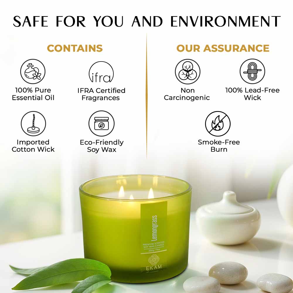 Lemongrass 3 Wick Scented Candle - Image 7
