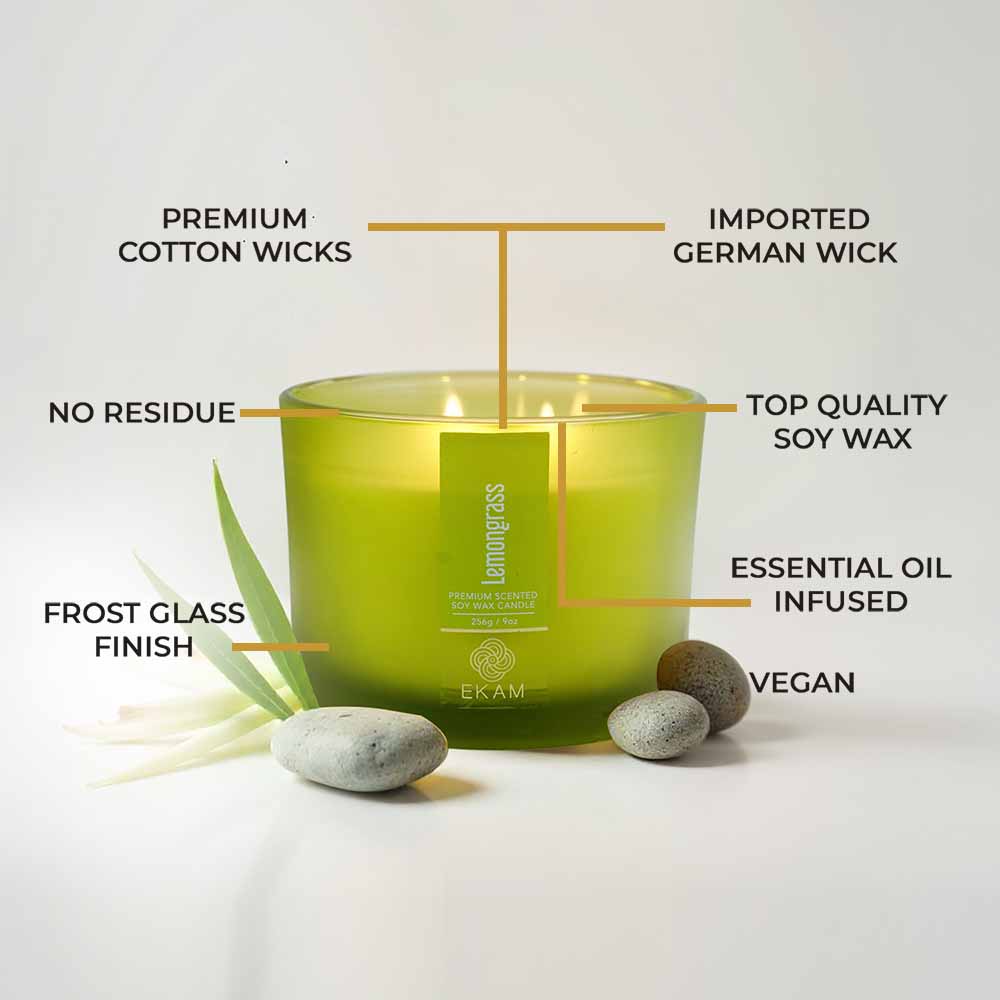 Lemongrass 3 Wick Scented Candle - Image 8