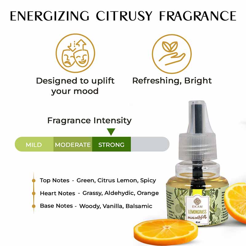 Lemongrass Scented Air Freshener Plug-In Refill - 45 ML - Image 3