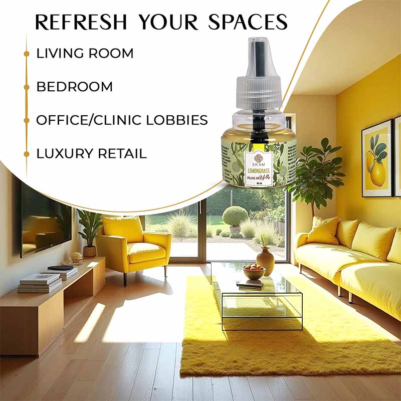 Lemongrass Scented Air Freshener Plug-In Refill - 45 ML - Image 7