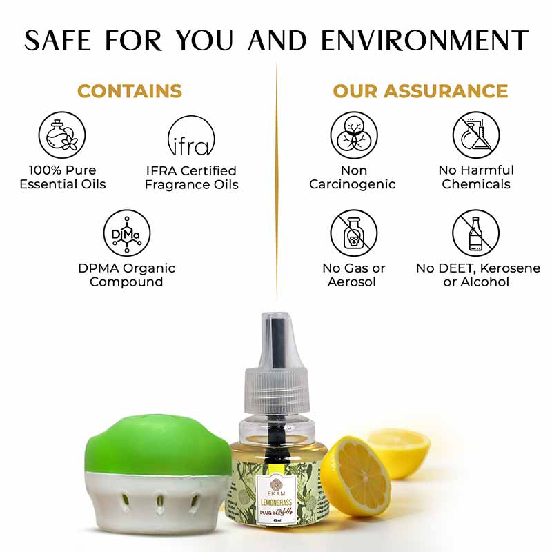 Lemongrass Scented Plug In Air Freshener Kit - Image 4