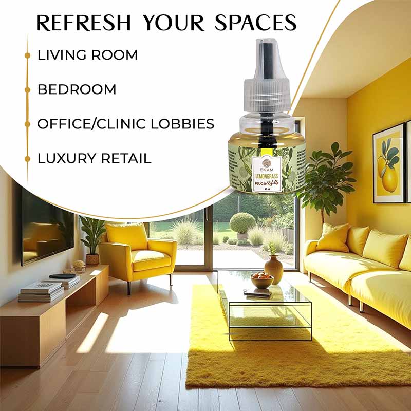 Lemongrass Scented Plug In Air Freshener Kit - Image 7