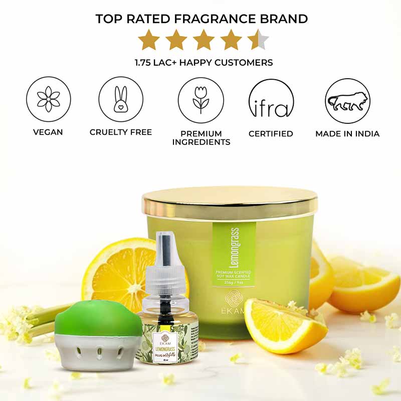 Lemongrass Scented Plug In Air Freshener Kit - Image 8