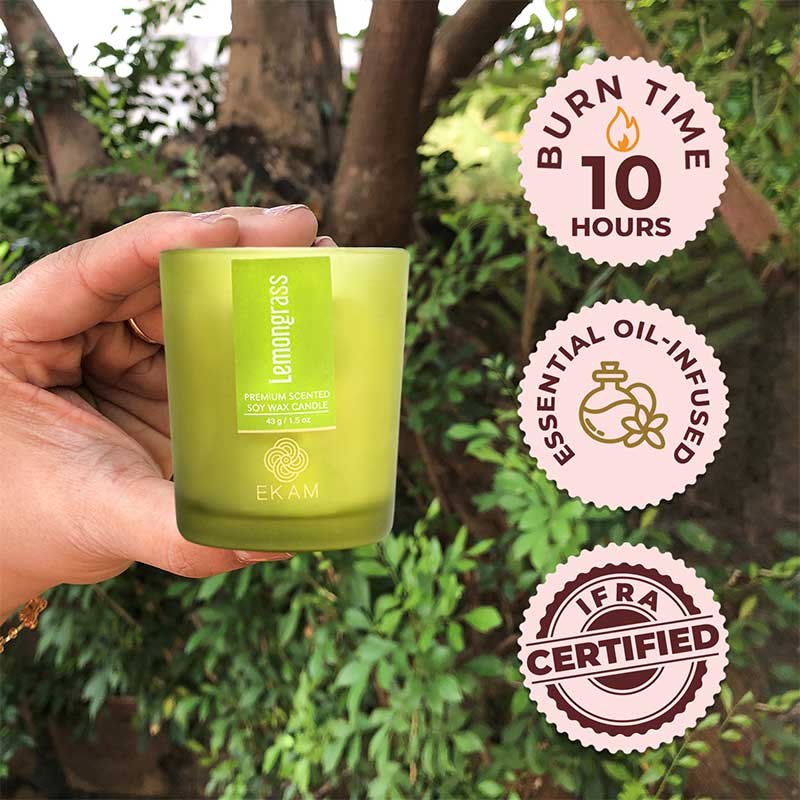 Lemongrass Shot Glass Scented Candle - Image 3