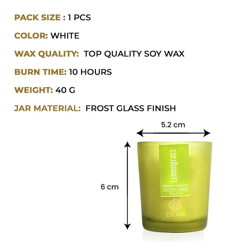 Lemongrass Shot Glass Scented Candle - Image 4