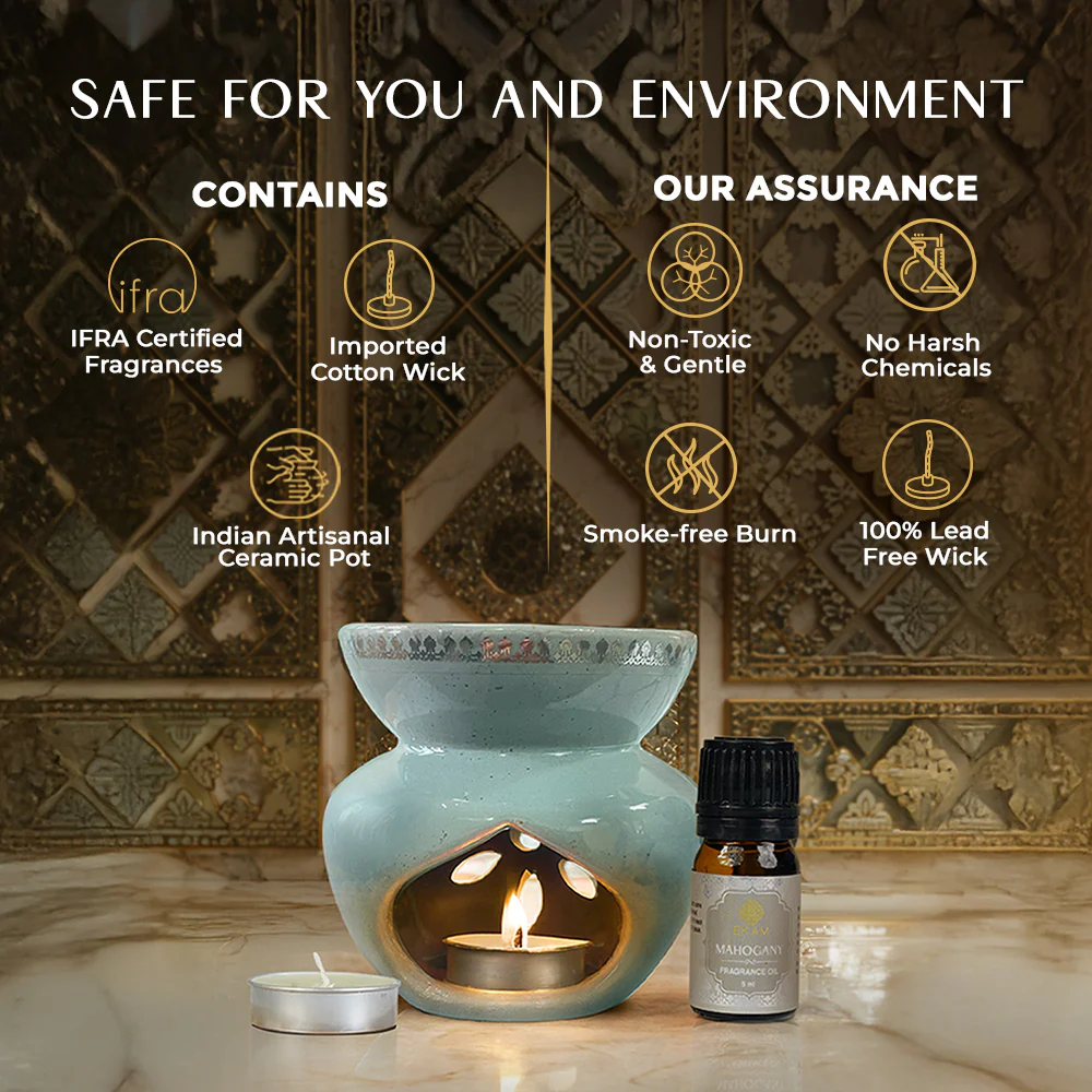 Mahogany Scented 5 ml Vaporizer Set| Festive Sheesh Mahal Collection, 2025-26 - Image 7