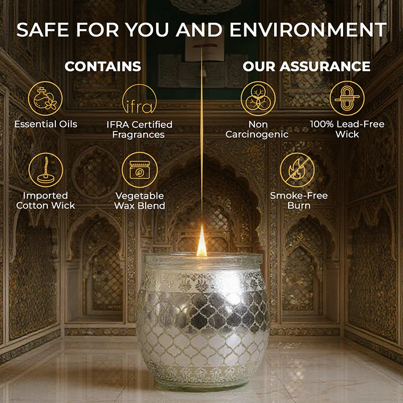 Mahogany Scented Jar Candle, 28.5 g | Festive Sheesh Mahal Collection, 2025-26 - Image 7