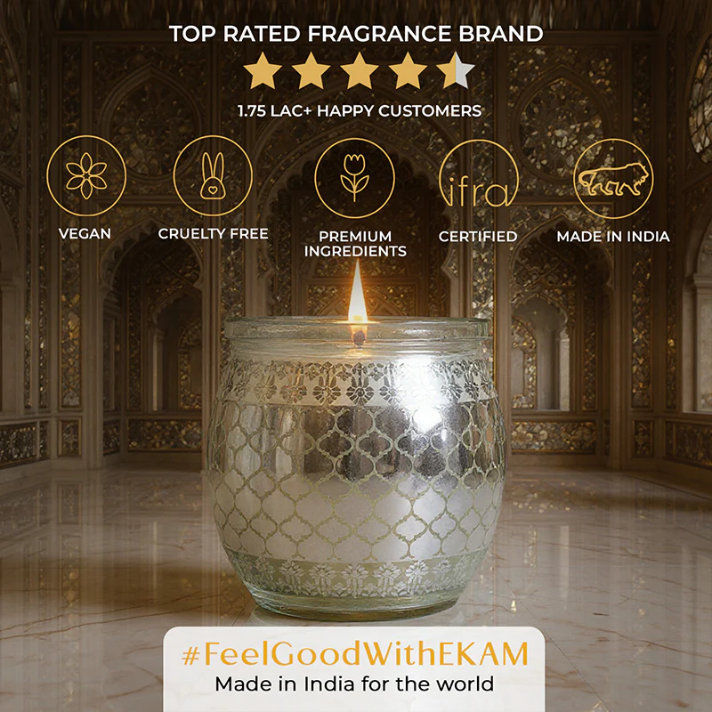 Mahogany Scented Jar Candle, 28.5 g | Festive Sheesh Mahal Collection, 2025-26 - Image 8