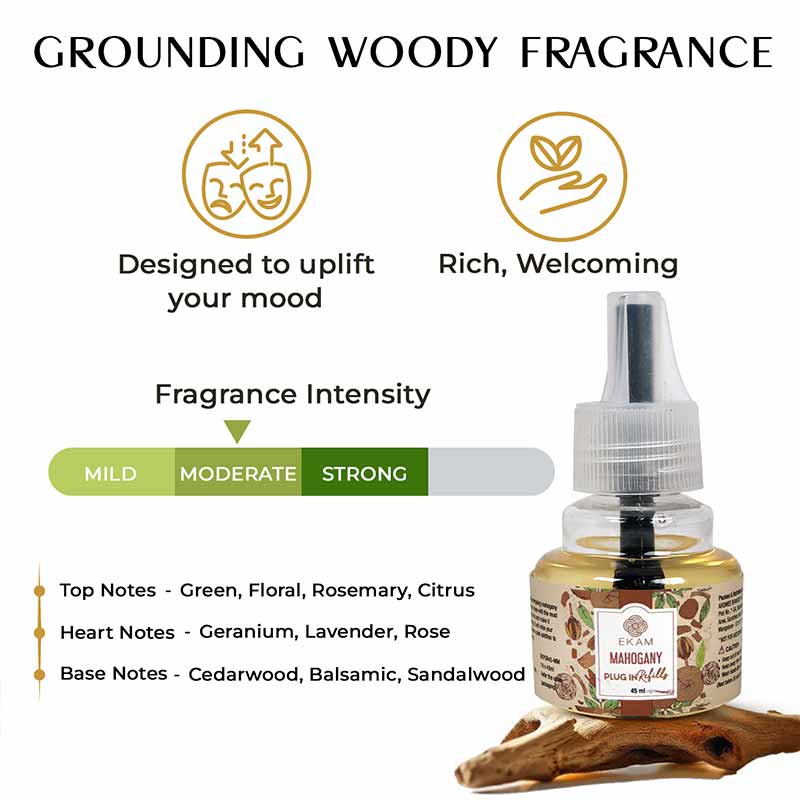 Mahogany Scented Plug-In Air Freshener Kit - Image 3
