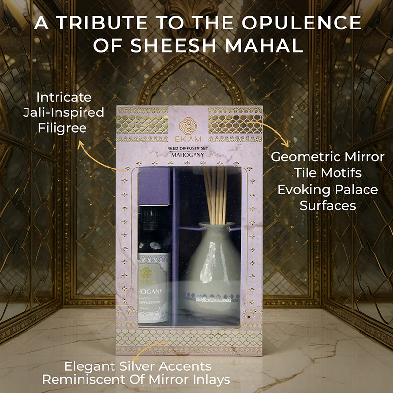 Mahogany Scented Reed Diffuser Set | Festive Sheesh Mahal Collection, 2025-26 - Image 4