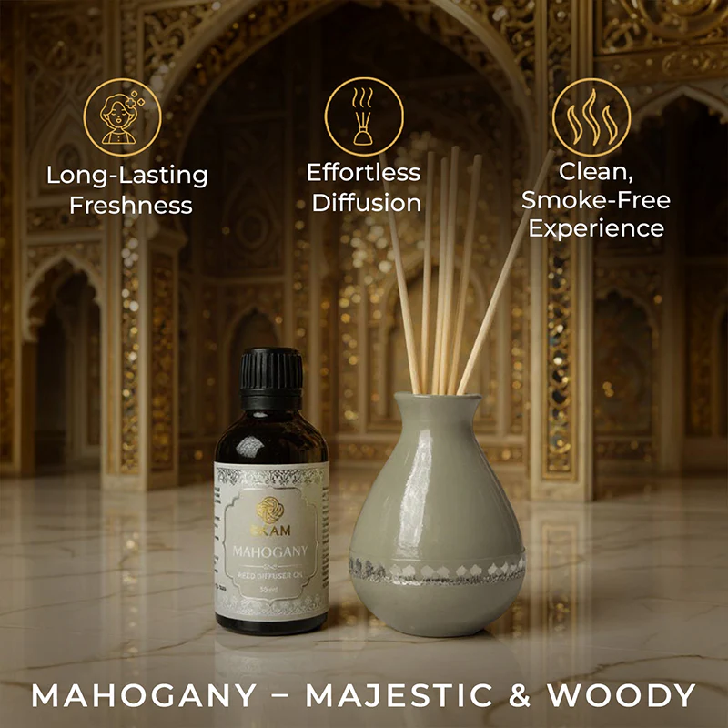 Mahogany Scented Reed Diffuser Set | Festive Sheesh Mahal Collection, 2025-26 - Image 5