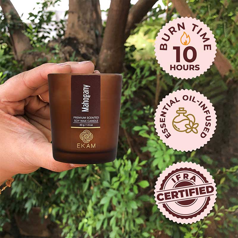 Mahogany Shot Glass Scented Candle - Image 4