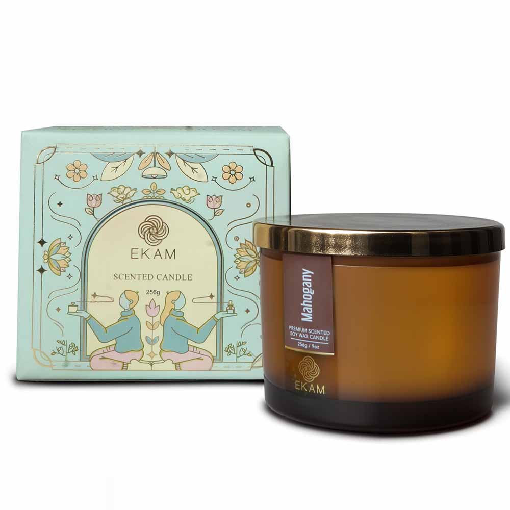 Mahogany 3 Wick Scented Candle - Image 3