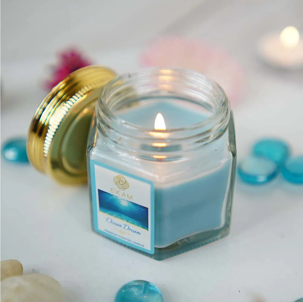 Ocean Dream Hexa Jar Scented Candle - Image 3