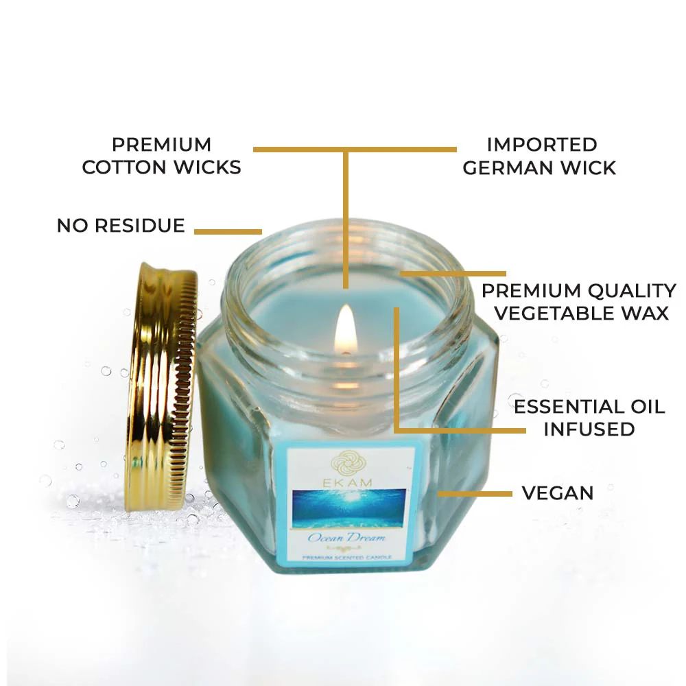 Ocean Dream Hexa Jar Scented Candle - Image 7