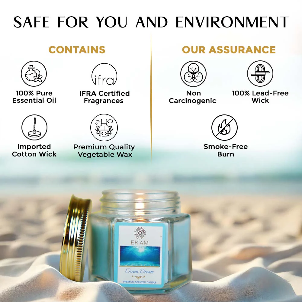 Ocean Dream Hexa Jar Scented Candle - Image 8