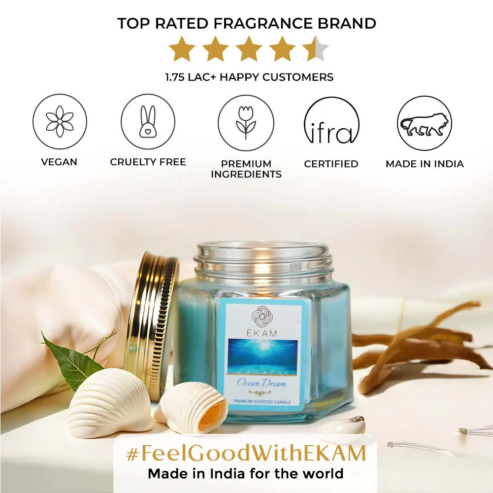 Ocean Dream Hexa Jar Scented Candle - Image 9
