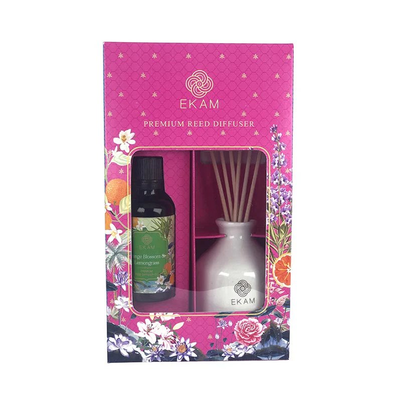 Orange Blossom & Lemongrass Reed Diffuser Gift Set - Image 4
