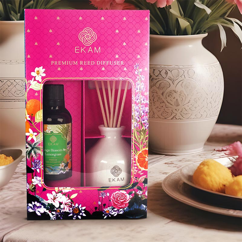 Orange Blossom & Lemongrass Reed Diffuser Gift Set - Image 6