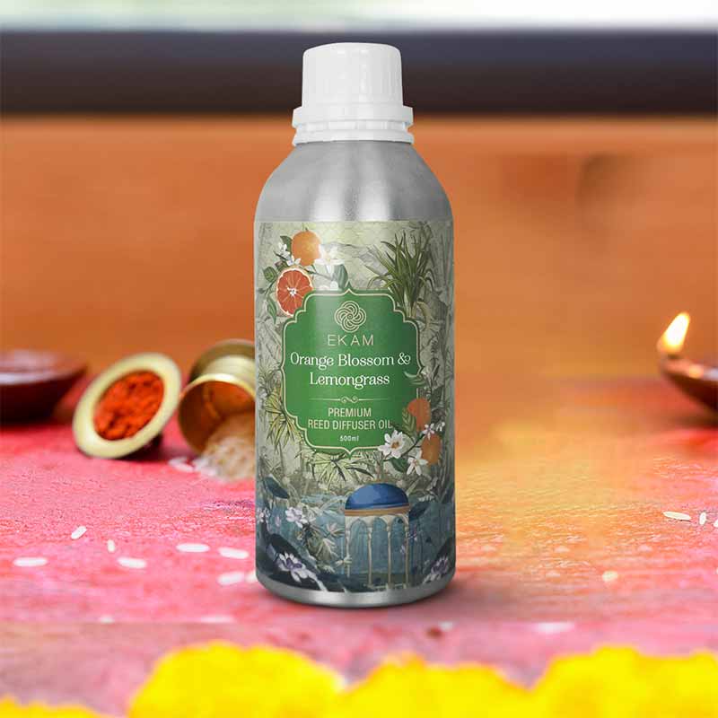 Orange Blossom & Lemongrass Reed Diffuser Oil, 500 ml