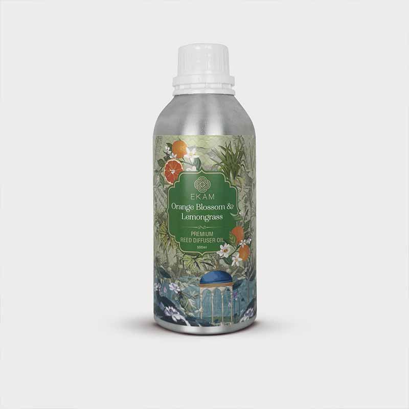 Orange Blossom & Lemongrass Reed Diffuser Oil, 500 ml - Image 2