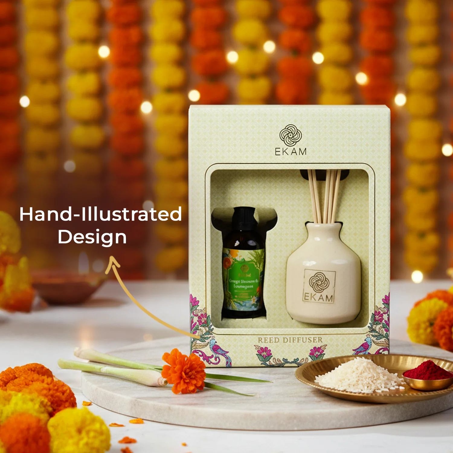 Orange Blossom & Lemongrass Reed Diffuser Set - Image 5