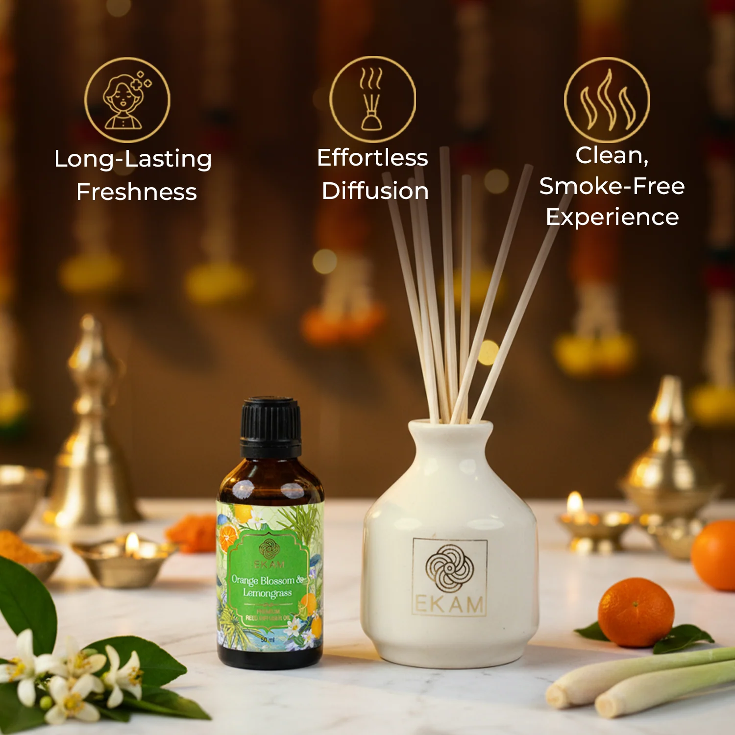 Orange Blossom & Lemongrass Reed Diffuser Set - Image 8