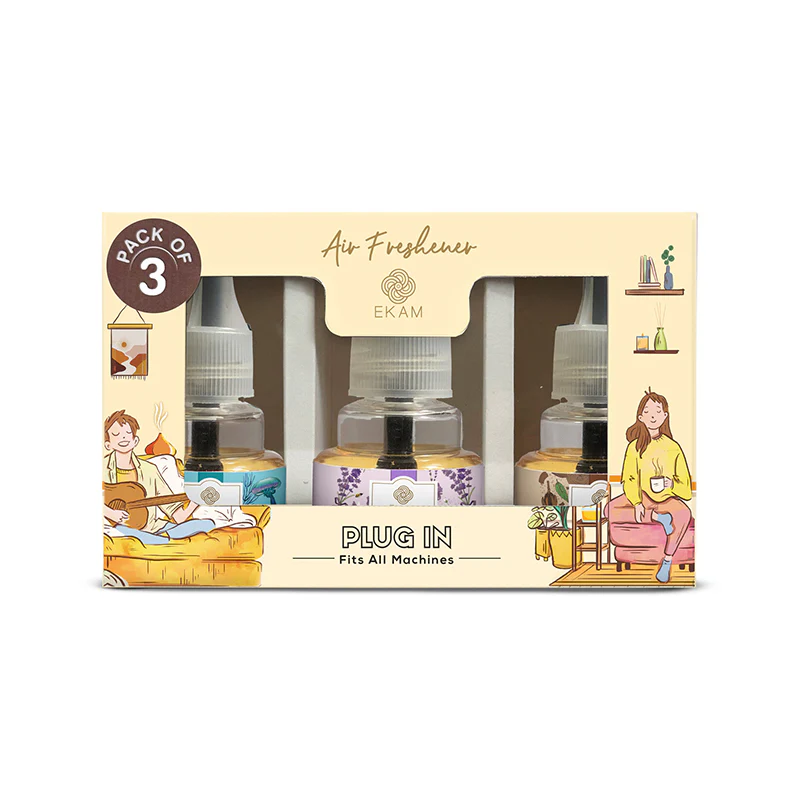 Pack of 3 Scented Air Freshener Plug-In Refill | Lavender, Mahogany & Ocean Dream | 45 ml Each - Image 8