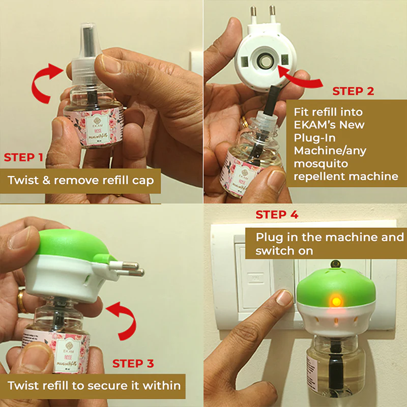 Pack of 3 Scented Air Freshener Plug-In Refill | Lavender, Rose & Jasmine | 45 ml Each - Image 4