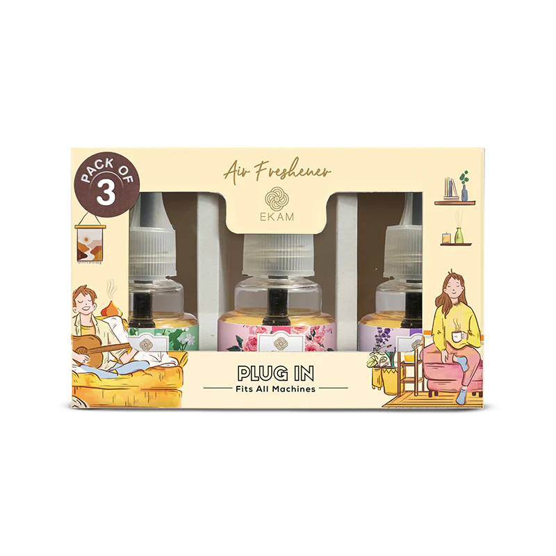 Pack of 3 Scented Air Freshener Plug-In Refill | Lavender, Rose & Jasmine | 45 ml Each - Image 8