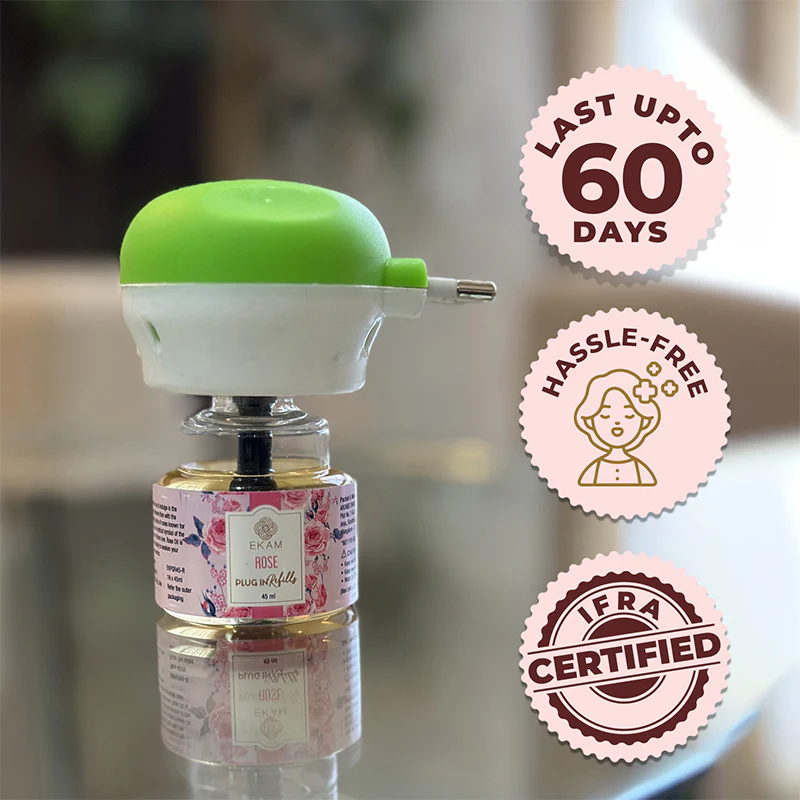 Pack of 3 Scented Air Freshener Plug-In Refill | Mahogany, Rose & Jasmine | 45 ml Each - Image 2
