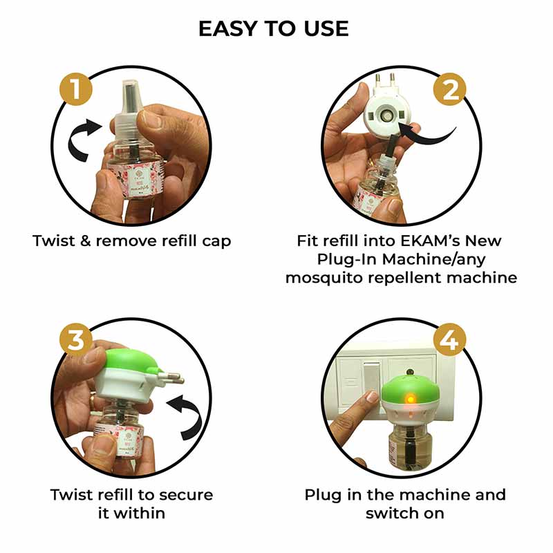 Pack of 3 Scented Air Freshener Plug-In Refill | Rose,  Lemongrass & Jasmine | 45 Ml Each - Image 4