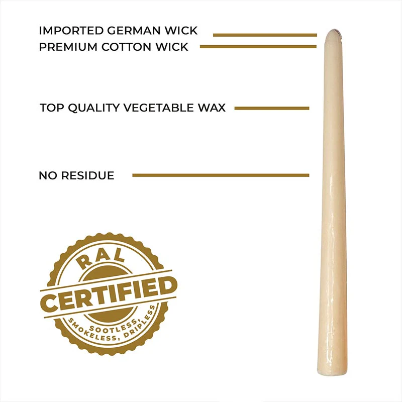 Pack of 6 Scented Taper Candles– Cedar & Mahogany - Image 3