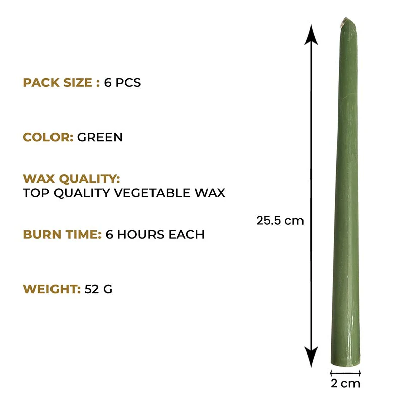 Pack of 6 Scented Taper Candles– Jasmine & Freesia - Image 4